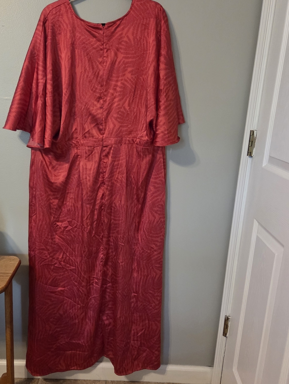 Fe Noel x Target Womens Plus Size Red Satin Maxi Dress. Sz 22 Beach - Picture 7 of 9